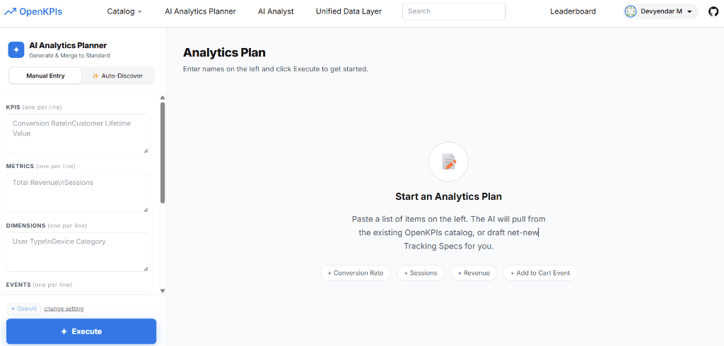 AI Analytics Planner